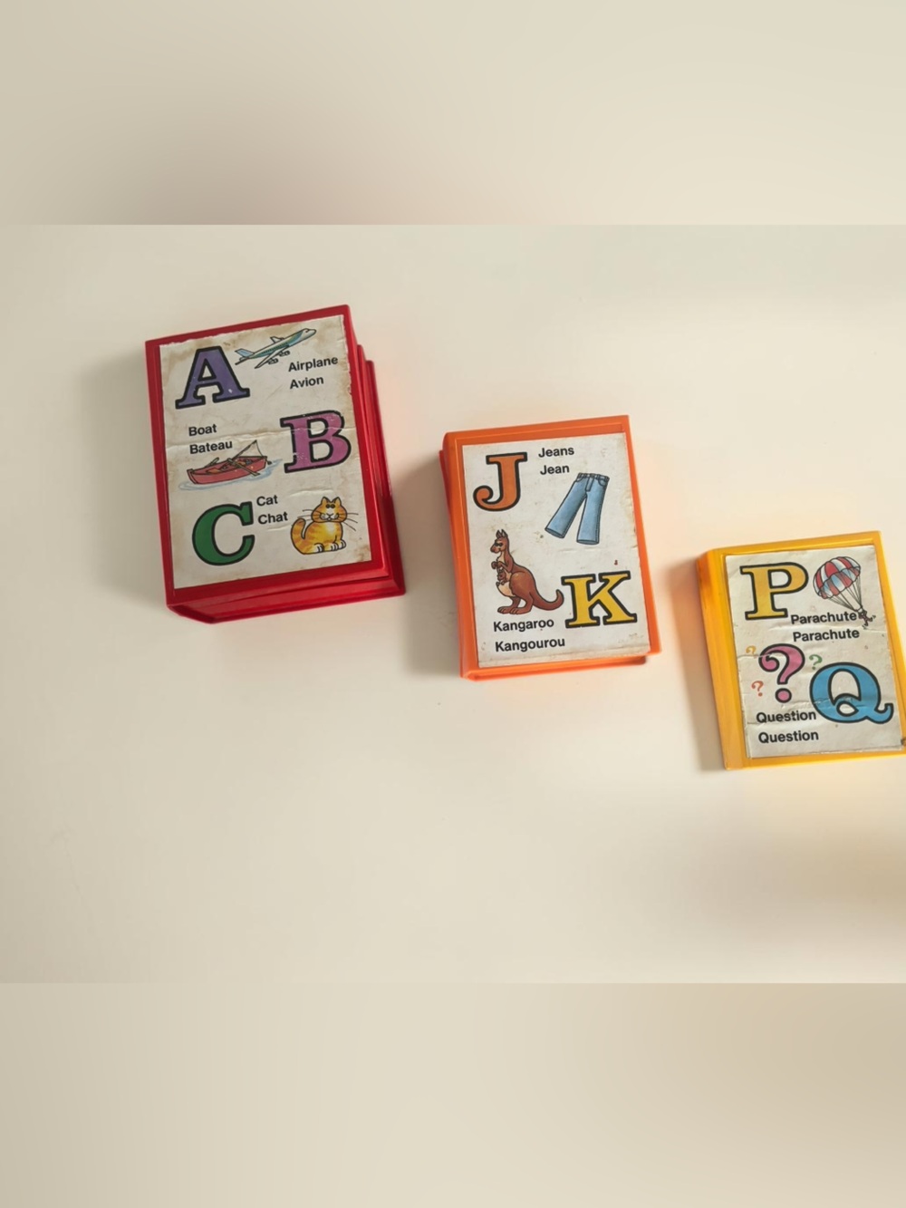 Vintage Tupperware Alphabet Learning Toy Flip Books 1988 Set